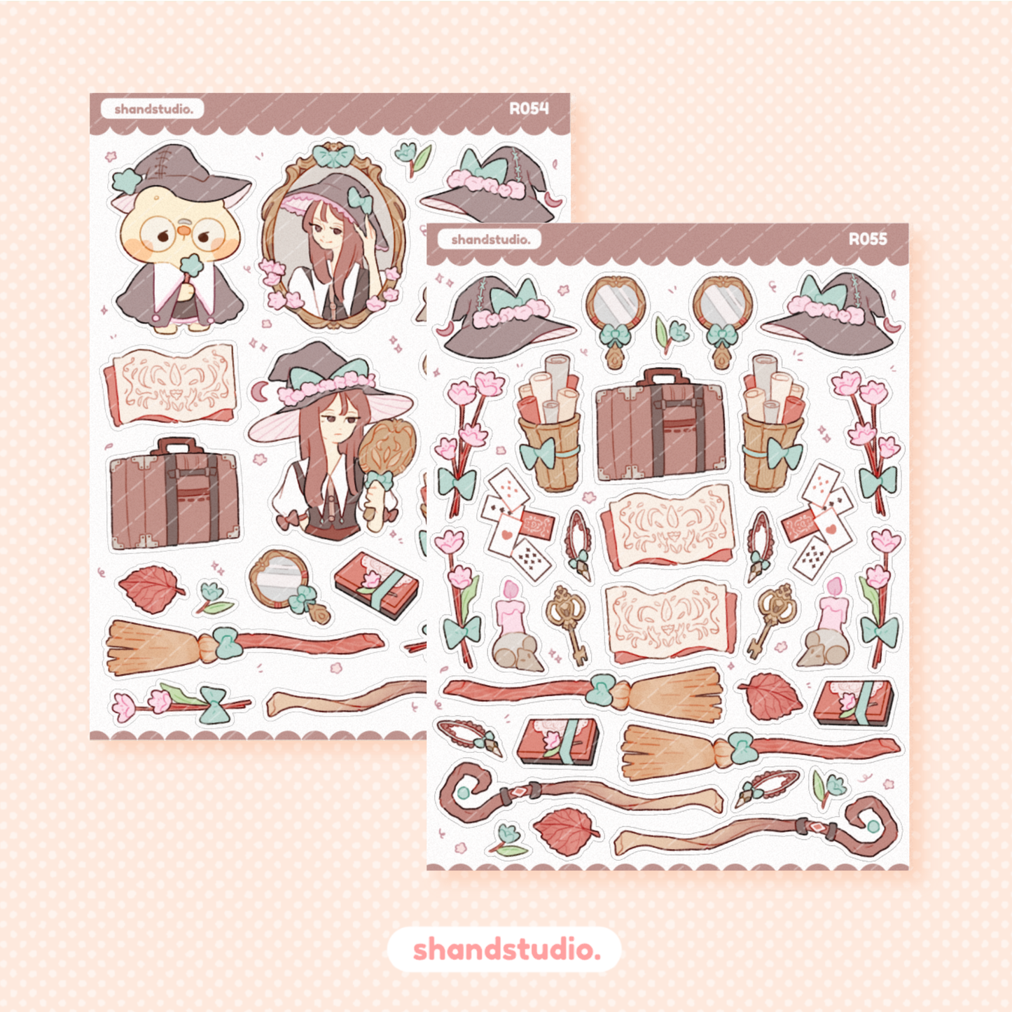 Crafty Witch Themed Sticker Sheet