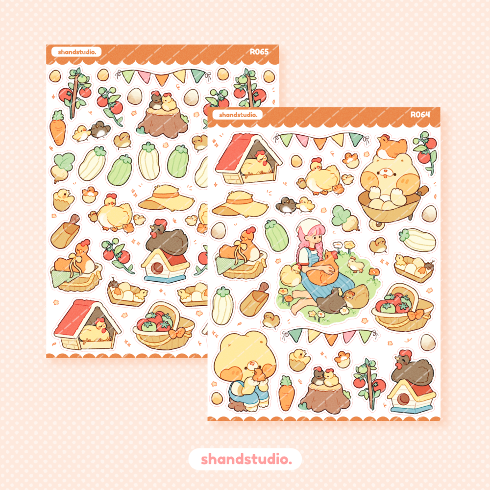 Farm Girl Theme Sticker Sheet