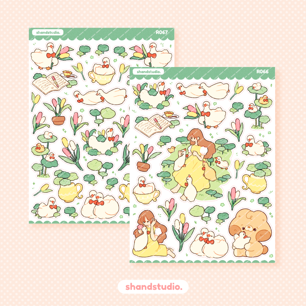 Duck Pond Theme Sticker Sheet