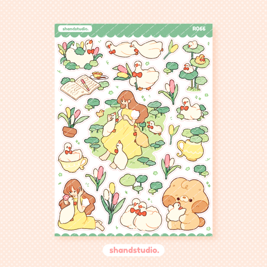 Duck Pond Theme Sticker Sheet