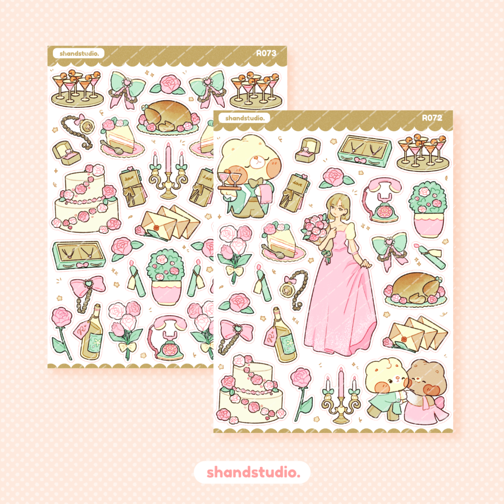 Fancy Pastel Evening Theme Sticker Sheet