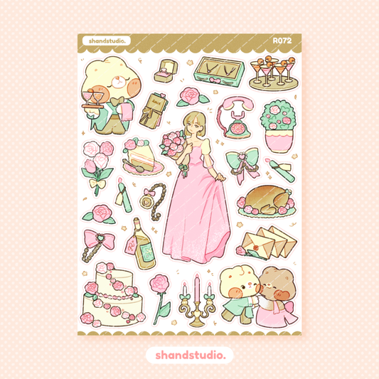 Fancy Pastel Evening Theme Sticker Sheet