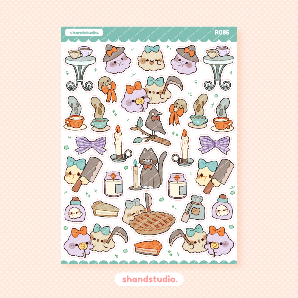 Haunted Ghosts Themed Sticker Sheet