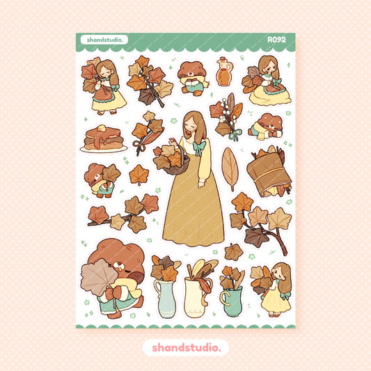 Maple Leaves Theme Sticker Sheet