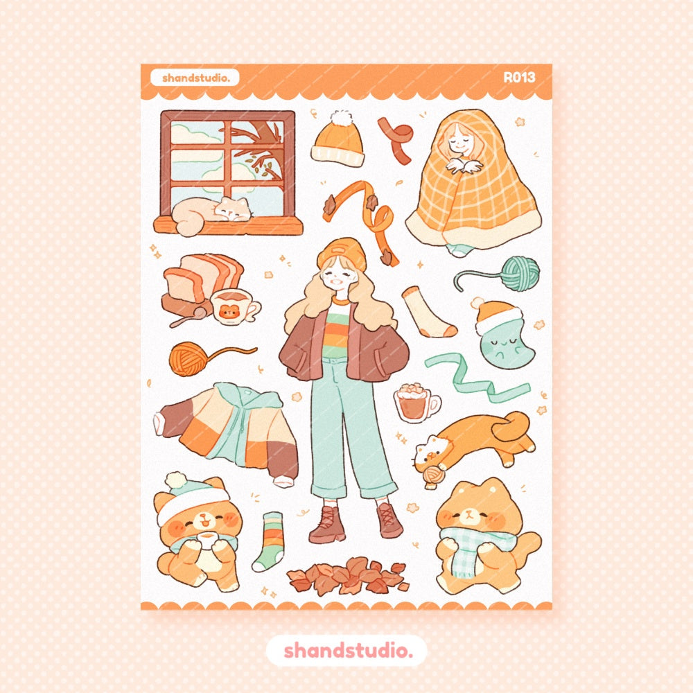 Comfy Home Hygge Sticker Sheet