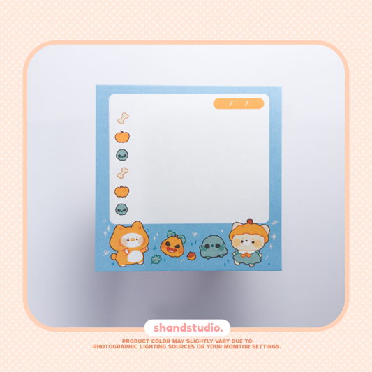 Halloween Pumpkin Notes 3x3in Memopad