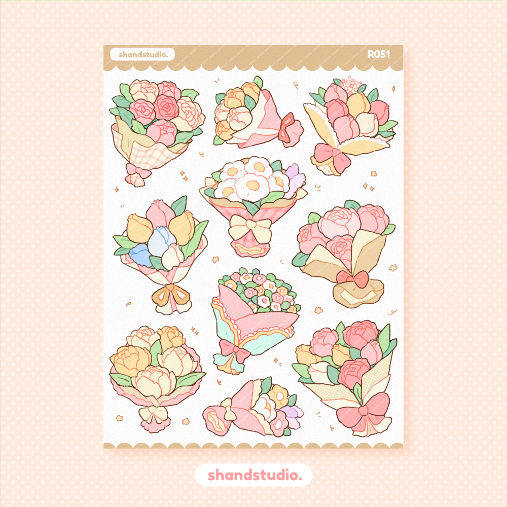 Bouquets Sticker Sheet