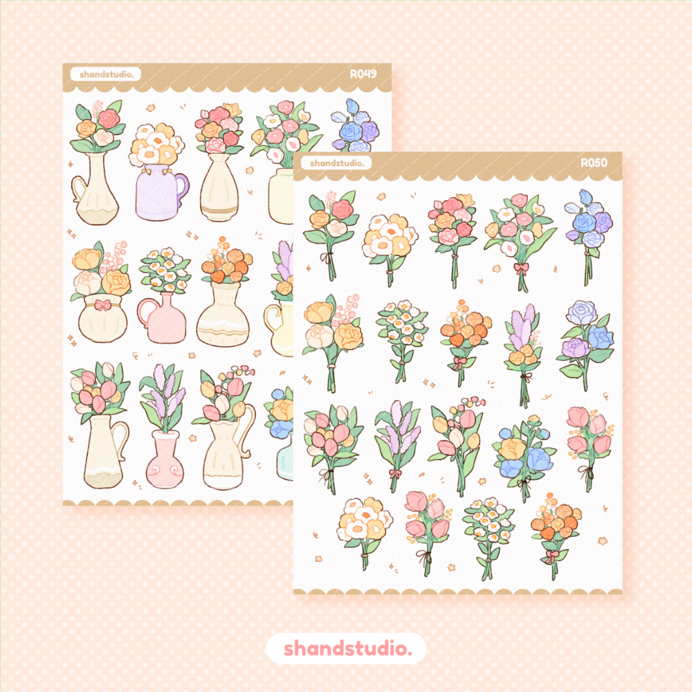 My Garden Vases Sticker Sheet