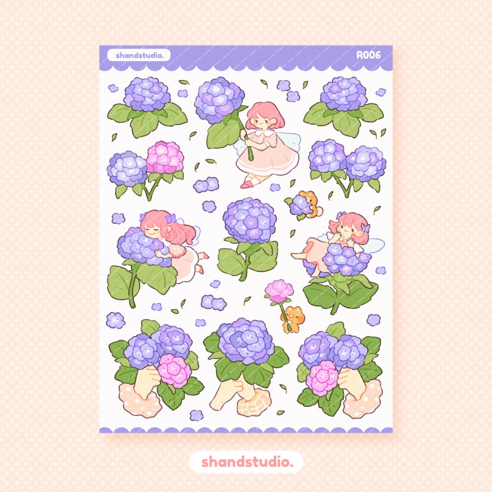 Hydrangea Fairies Sticker Sheet