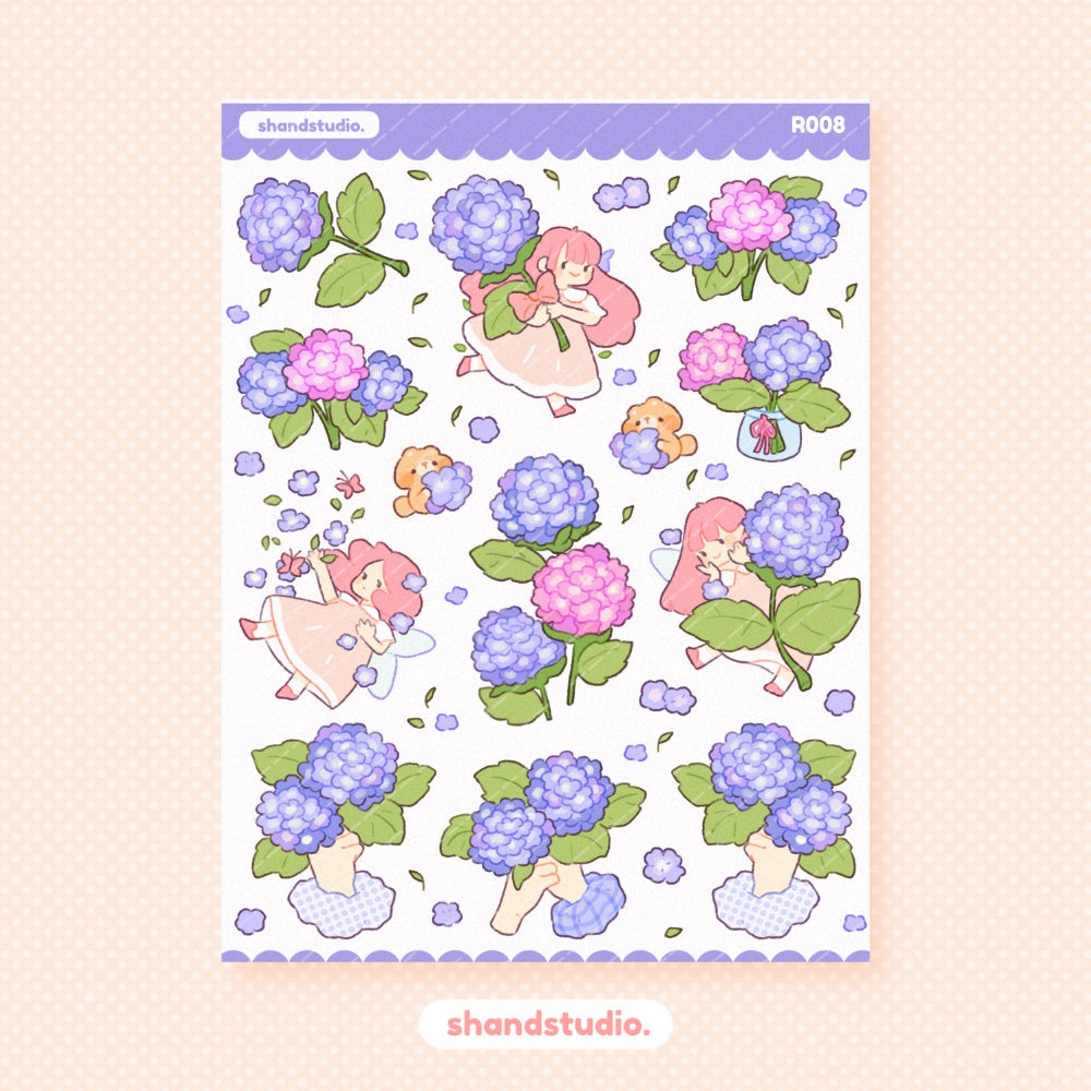 Hydrangea Fairies Sticker Sheet